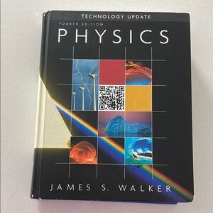 Physics Fourth Edition UGA Textbook by James S. Walker - Black Cover